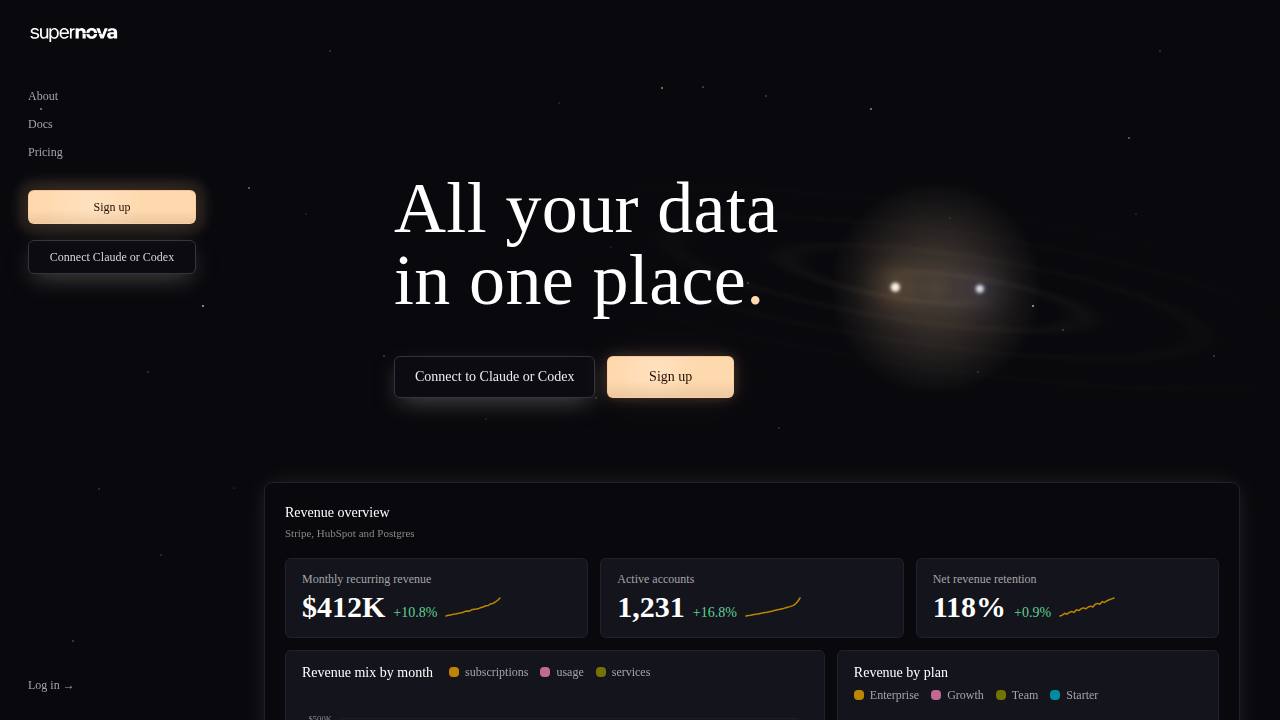 Preview of Supernova · Supernova AI