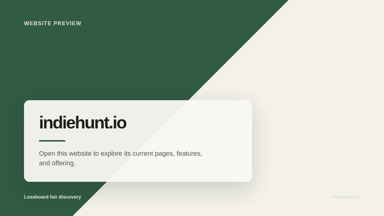 Preview of indiehunt.io