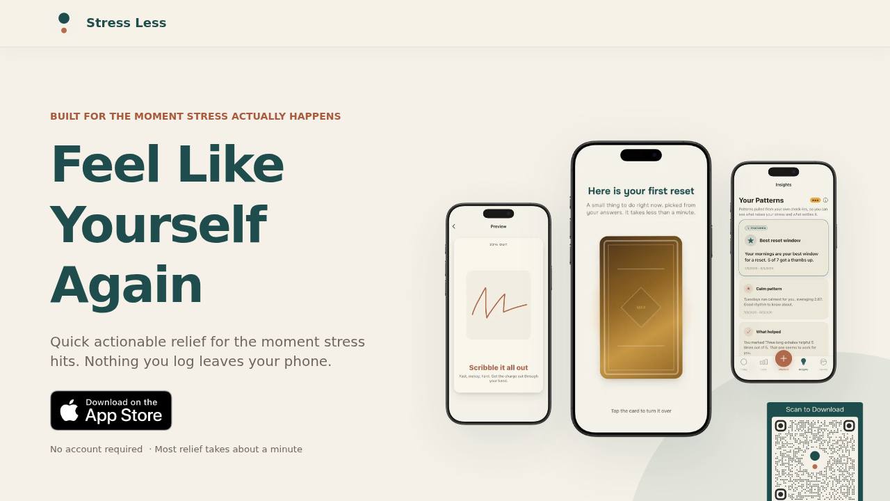 Preview of Stress Less | Stress Tracker & Relief App