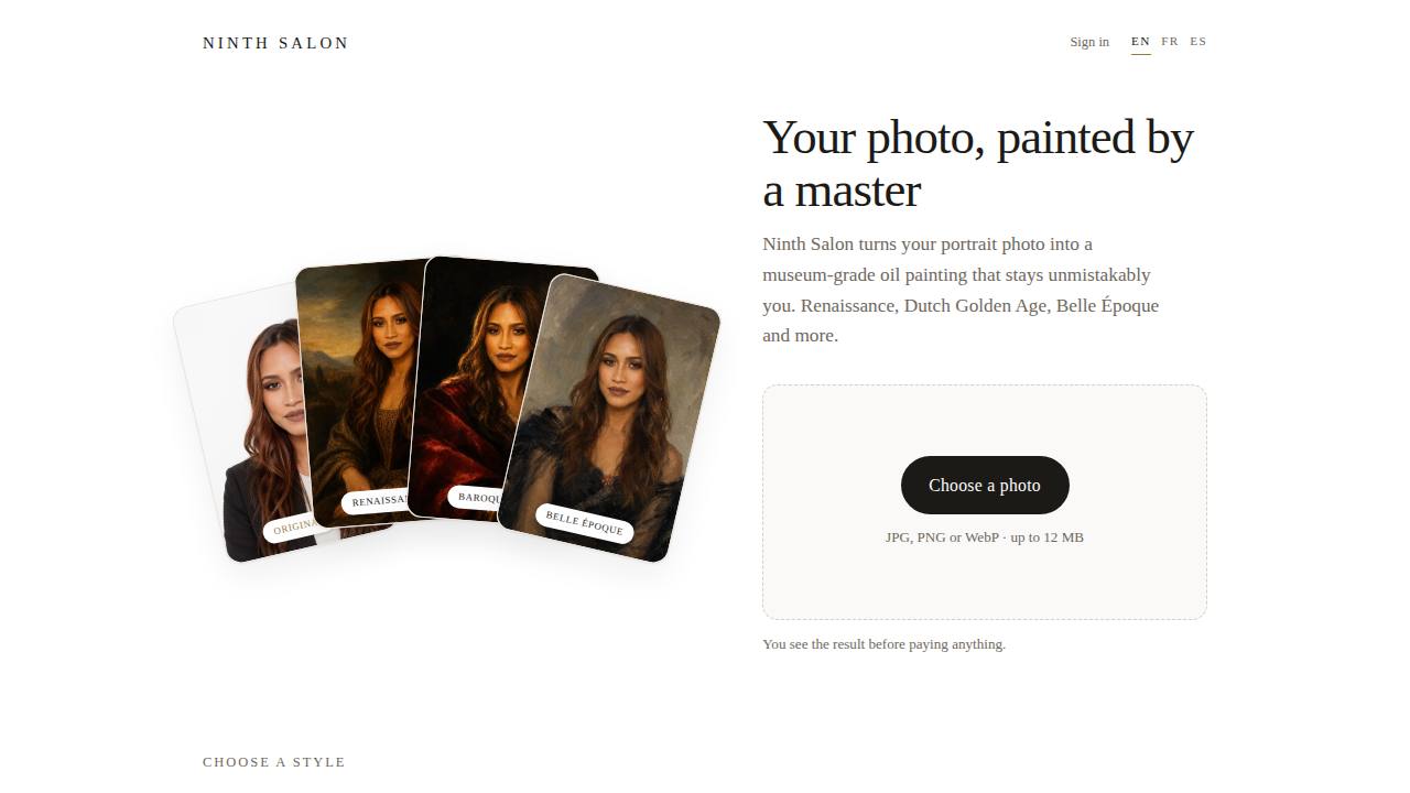Preview of Turn Your Photo Into a Renaissance Painting — Ninth Salon